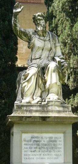 in the courtyard of Santa croce